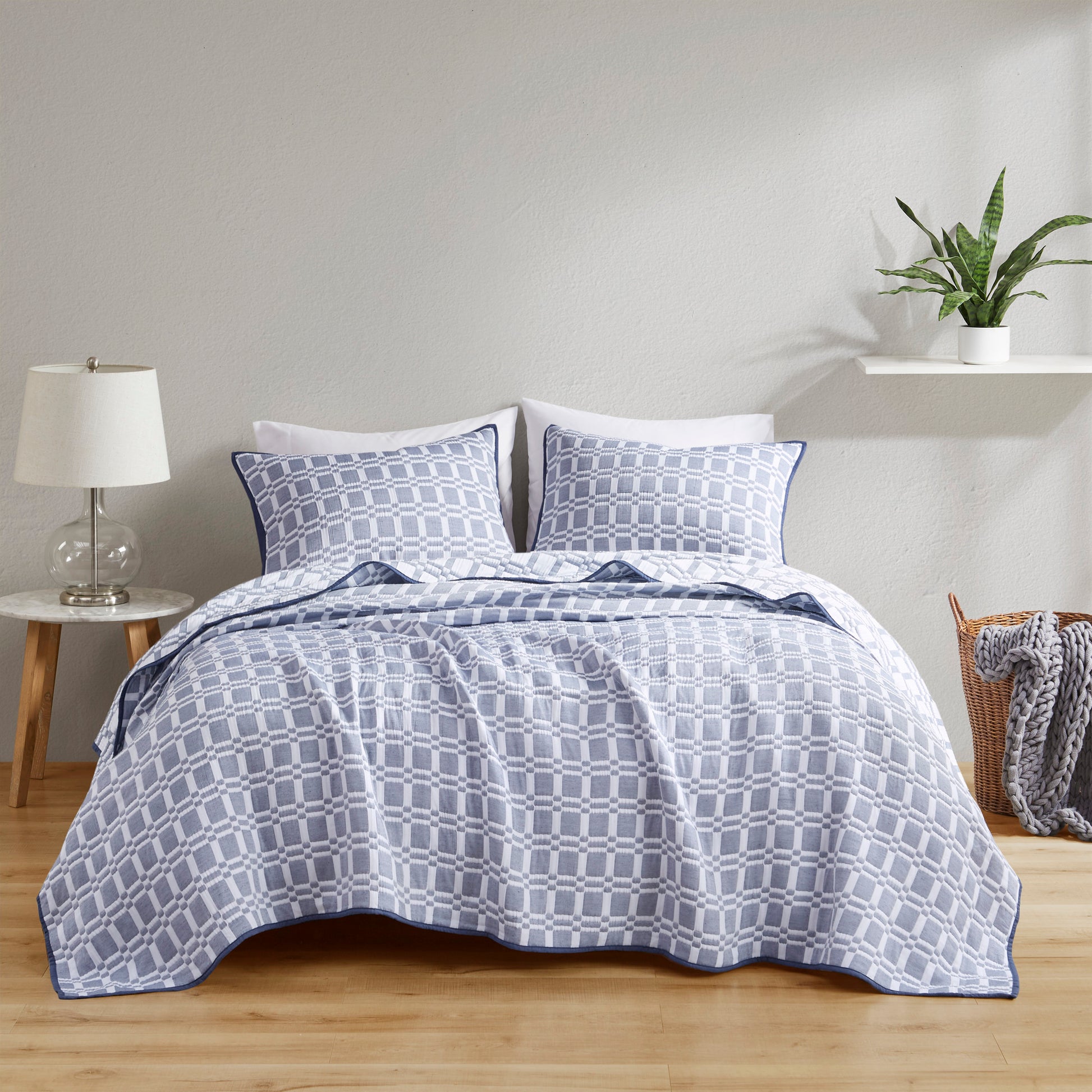 Madison Park 3 Piece Reversible Matelasse Coverlet Set