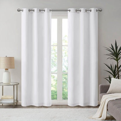 Madison Park Basketweave Room Darkening Curtain Panel Pair