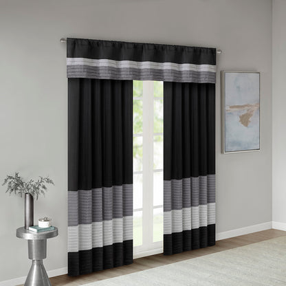 Madison Park Polyoni Pintuck Curtain Panel