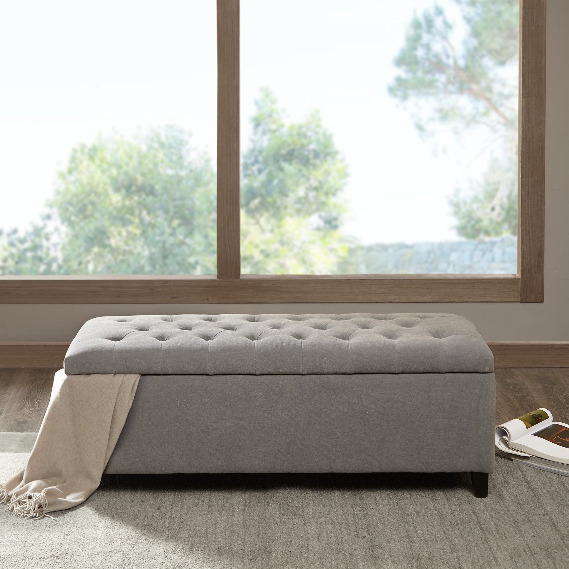 Madison Park Tufted Top Soft Close Storage Bench