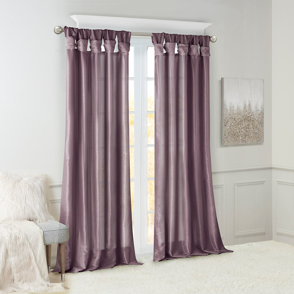 Madison Park Twist Tab Lined Window Curtain Panel