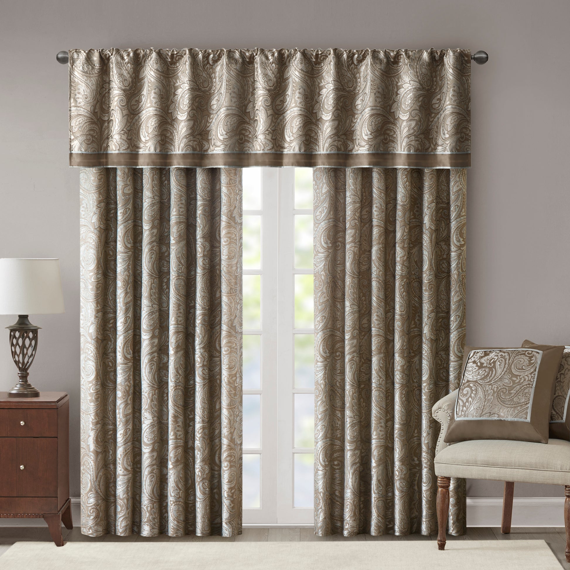 Madison Park Jacquard Window Valance