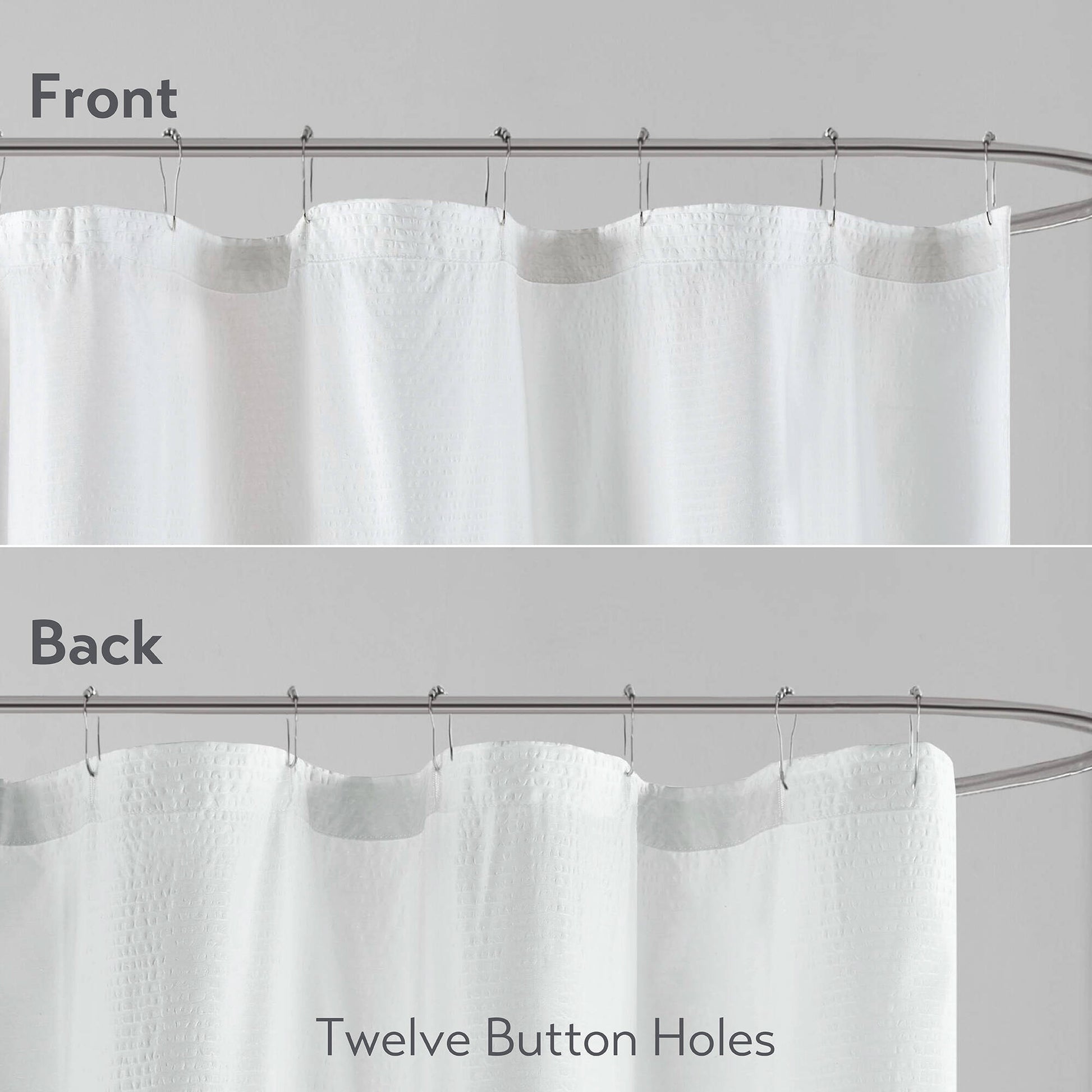 Madison Park Ombre Printed Seersucker Shower Curtain