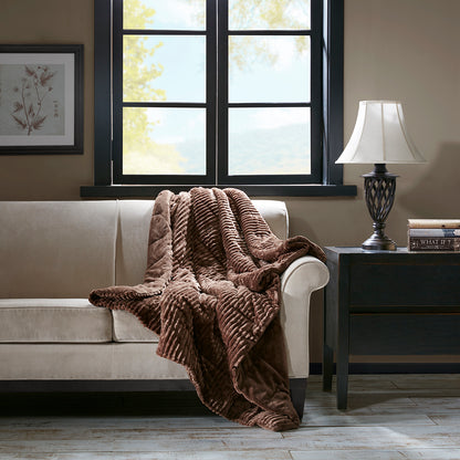 Madison Park Oversized Plush Down Alternative Filled Throw