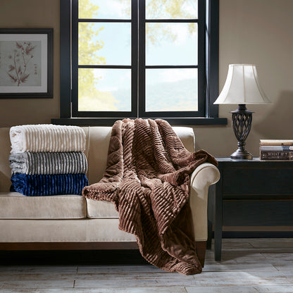 Madison Park Oversized Plush Down Alternative Filled Throw