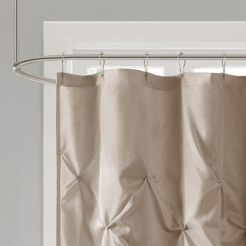 Madison Park Tufted Semi-Sheer Shower Curtain