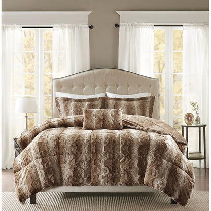 Madison Park 4PC Faux Fur Comforter Set