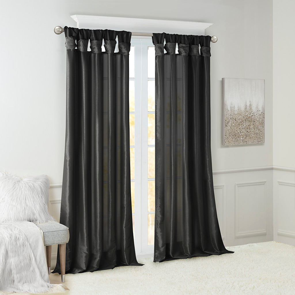 Madison Park Twist Tab Lined Window Curtain Panel