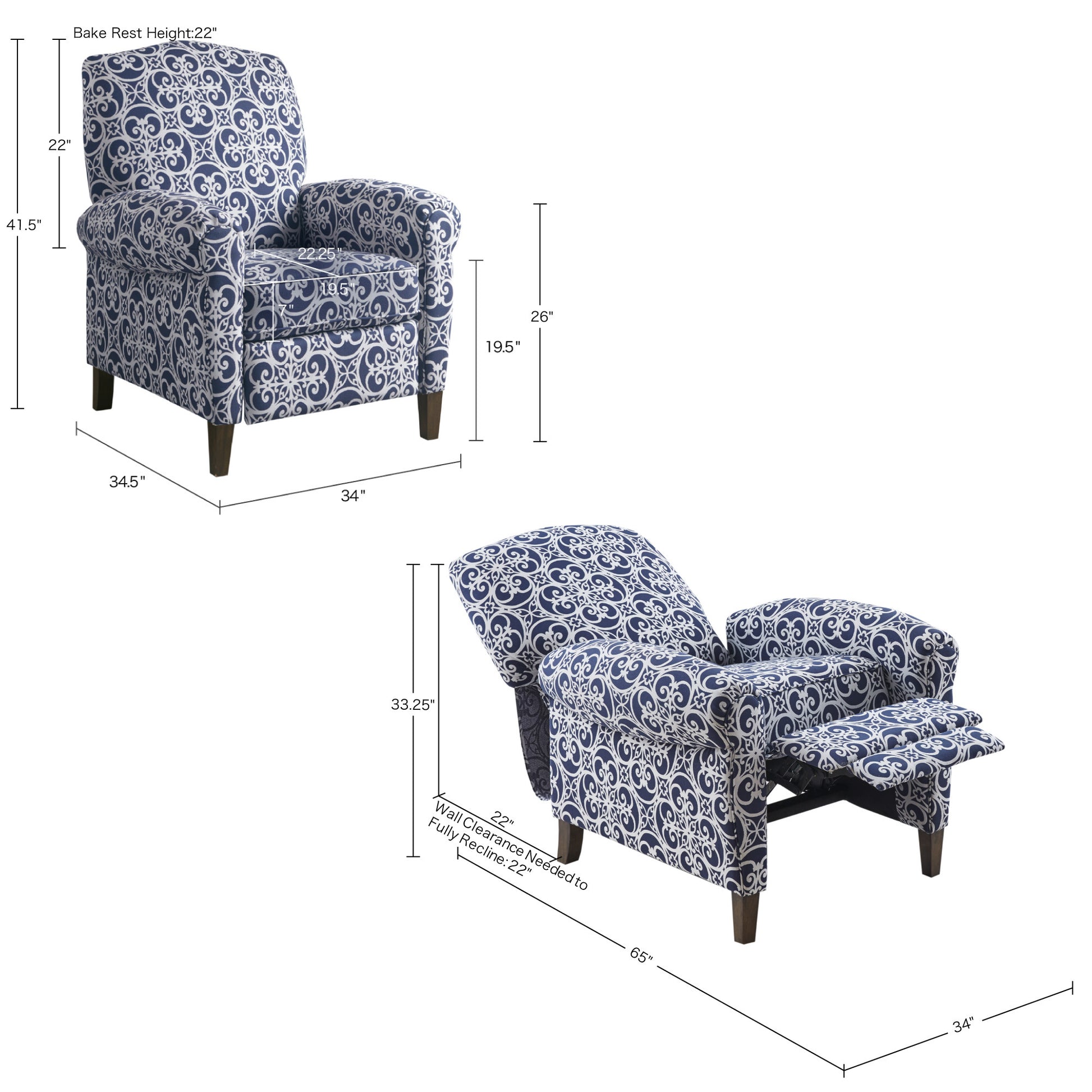 Madison Park Push Back Recliner
