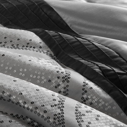 Madison Park 6 Piece Jacquard Comforter Set with Throw Pillows