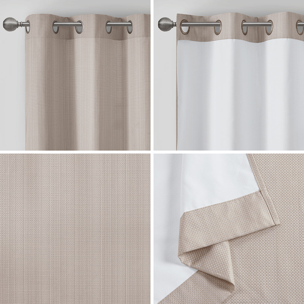 Madison Park Basketweave Room Darkening Curtain Panel Pair