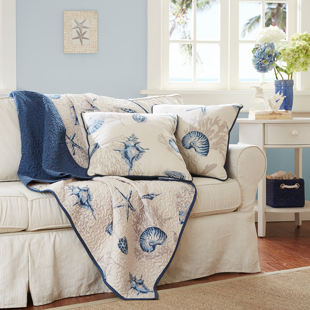 Madison Park Oversized Printed Microfiber Quilted Throw