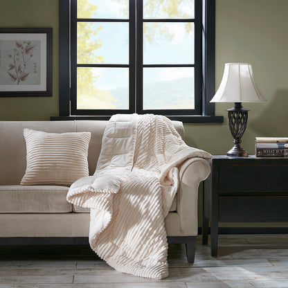 Madison Park Oversized Plush Down Alternative Filled Throw