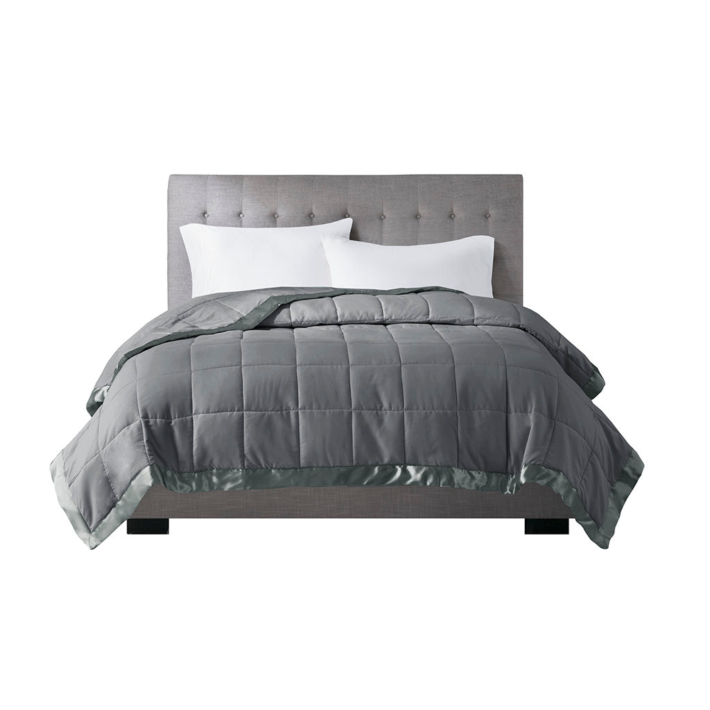 Madison Park Lightweight Down Alternative Blanket with Satin Trim