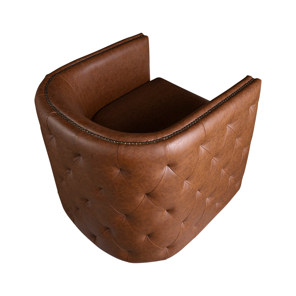 Madison Park Tufted Barrel Swivel Chair