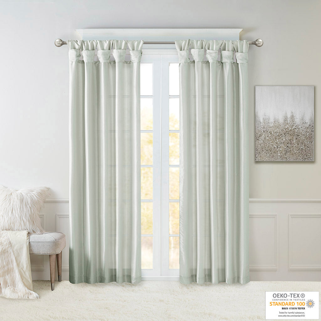 Madison Park Twist Tab Lined Window Curtain Panel