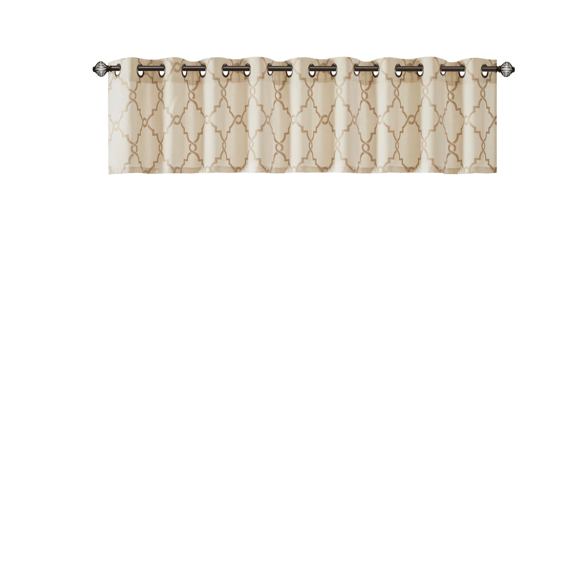 Madison Park Fretwork Print Grommet Top Window Valance