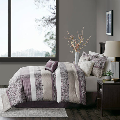 Madison Park 7 Piece Jacquard Comforter Set