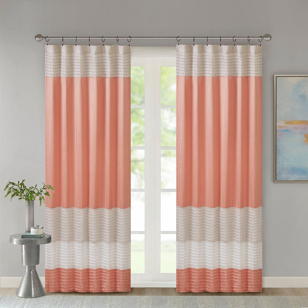 Madison Park Polyoni Pintuck Curtain Panel