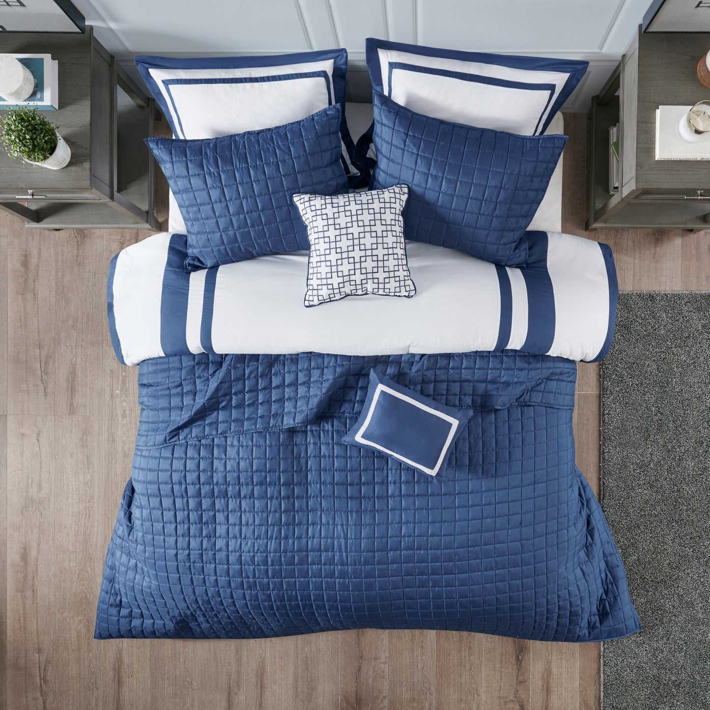 Madison Park 8 Piece Comforter and Quilt Set Collection