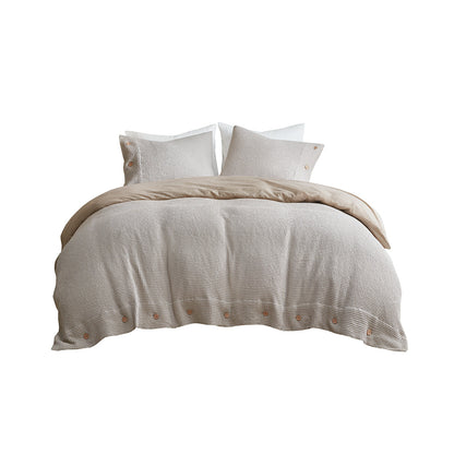 Mara 3 Piece Cotton and Rayon from Bamboo Blend Waffle Weave Duvet Cover Set