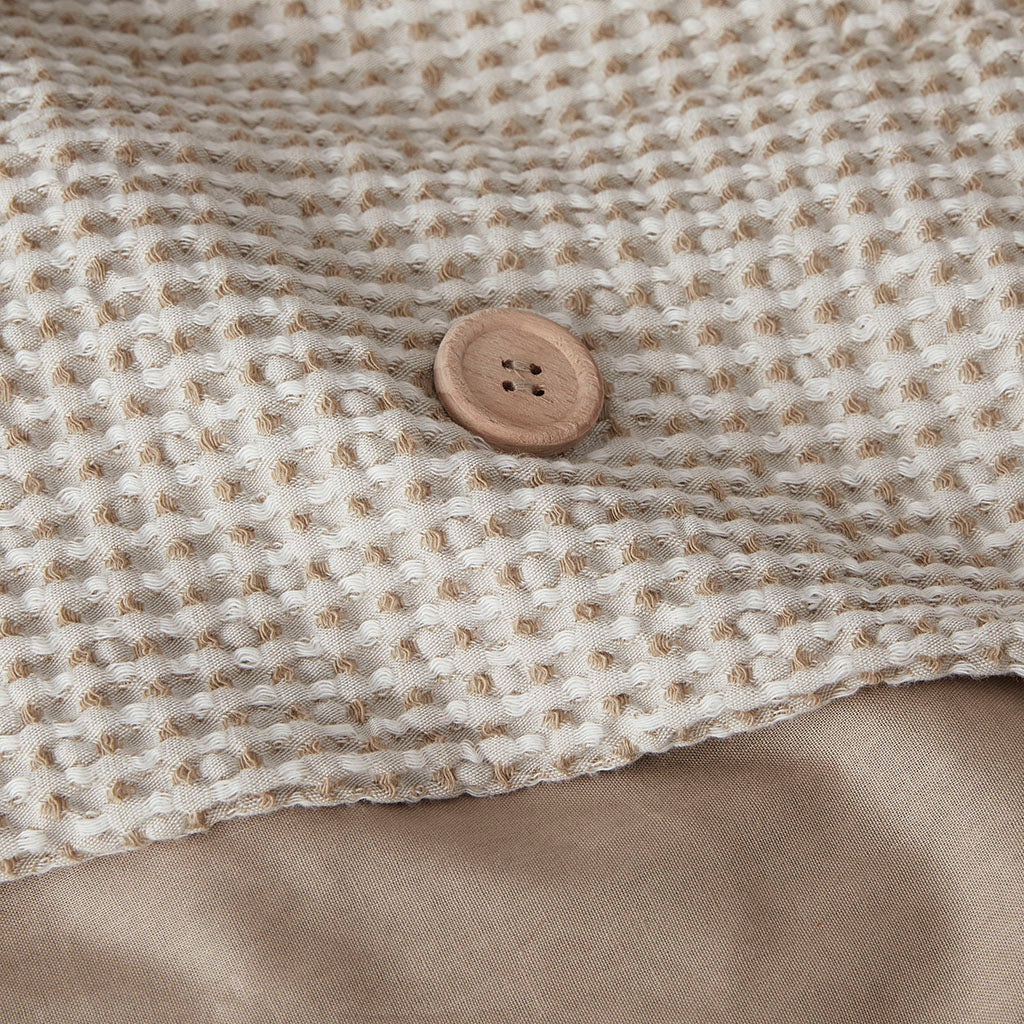 Mara 3 Piece Cotton and Rayon from Bamboo Blend Waffle Weave Duvet Cover Set