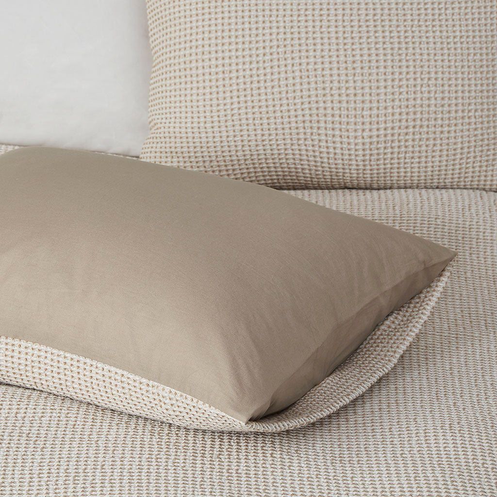 Mara 3 Piece Cotton and Rayon from Bamboo Blend Waffle Weave Duvet Cover Set