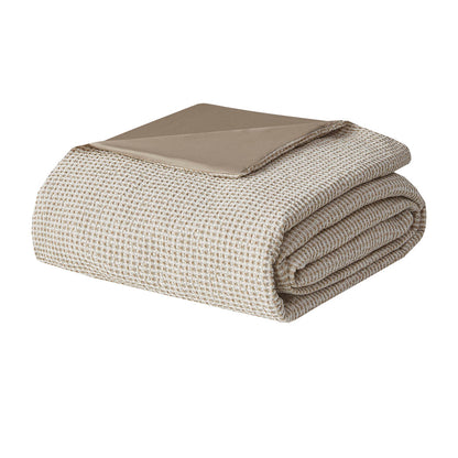 Mara 3 Piece Cotton and Rayon from Bamboo Blend Waffle Weave Duvet Cover Set