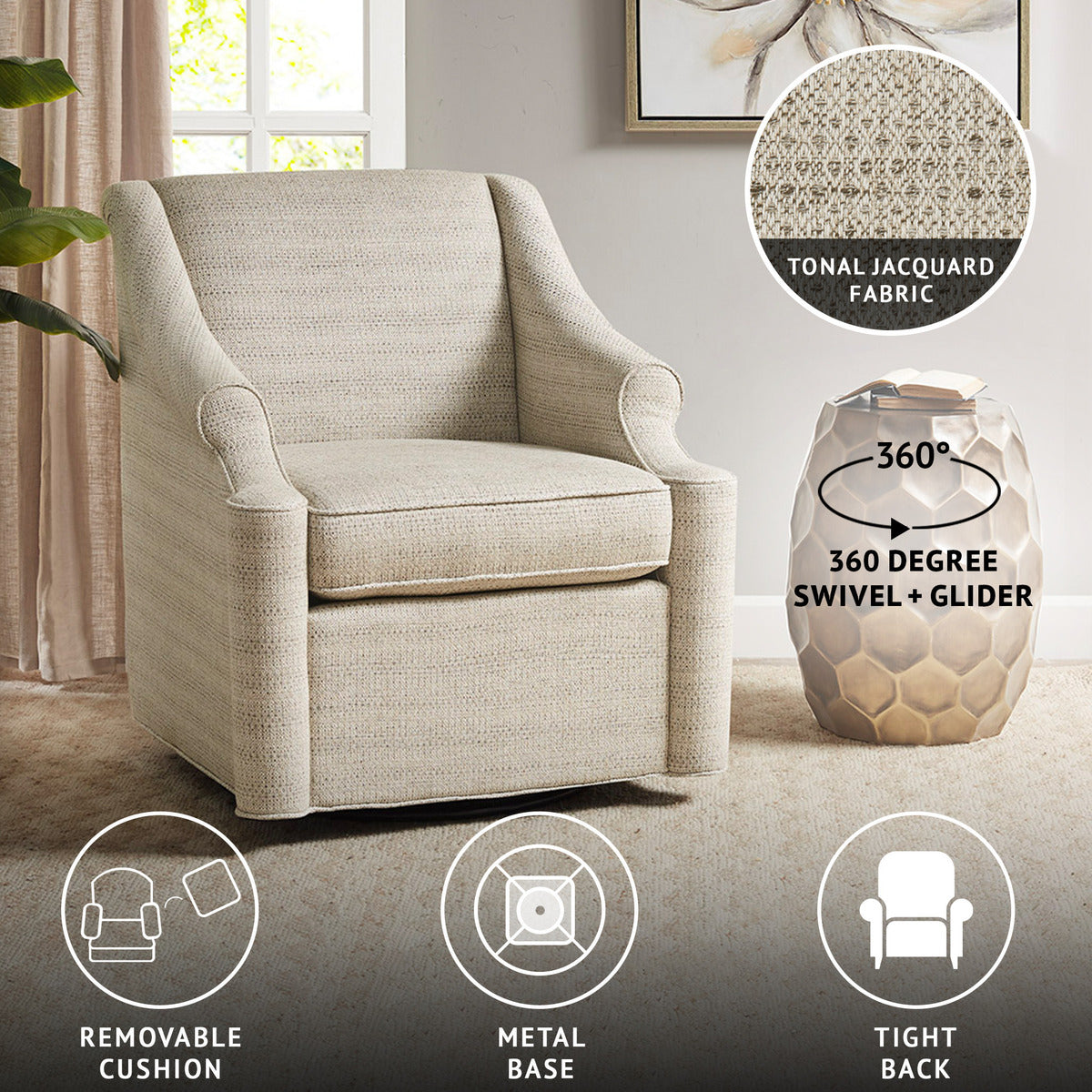 Madison Park Swivel Glider Chair