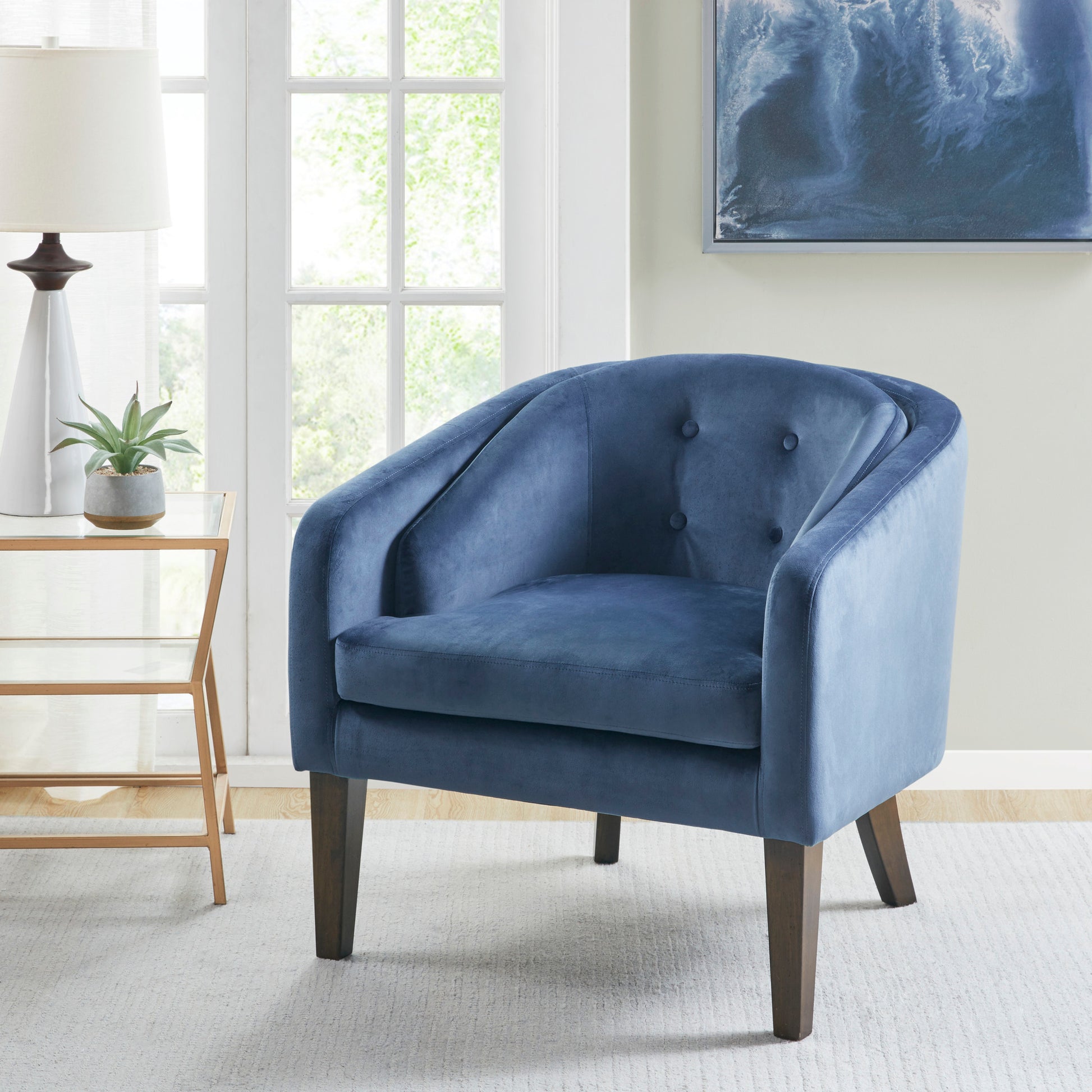 Madison Park Upholstered Tufted Mid-Century Accent Chair