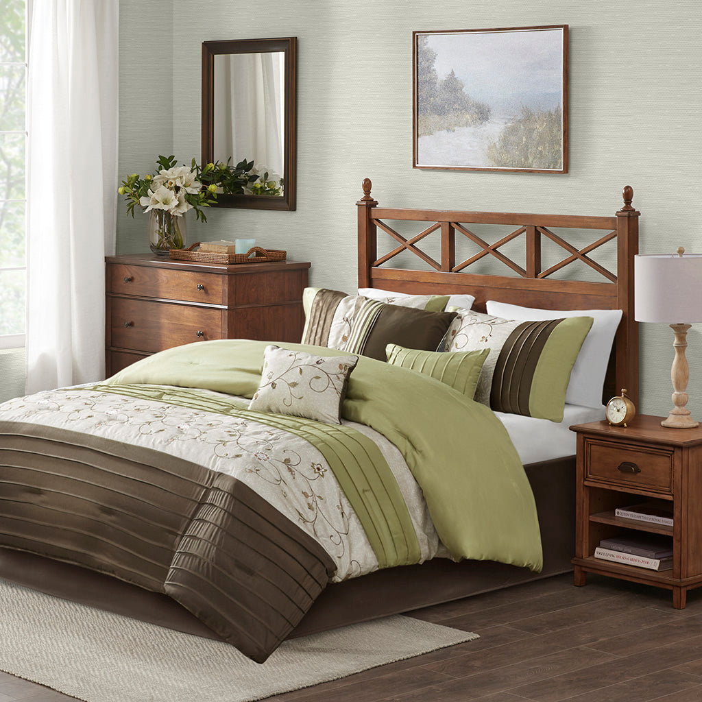 Madison Park Embroidered 7 Piece Comforter Set