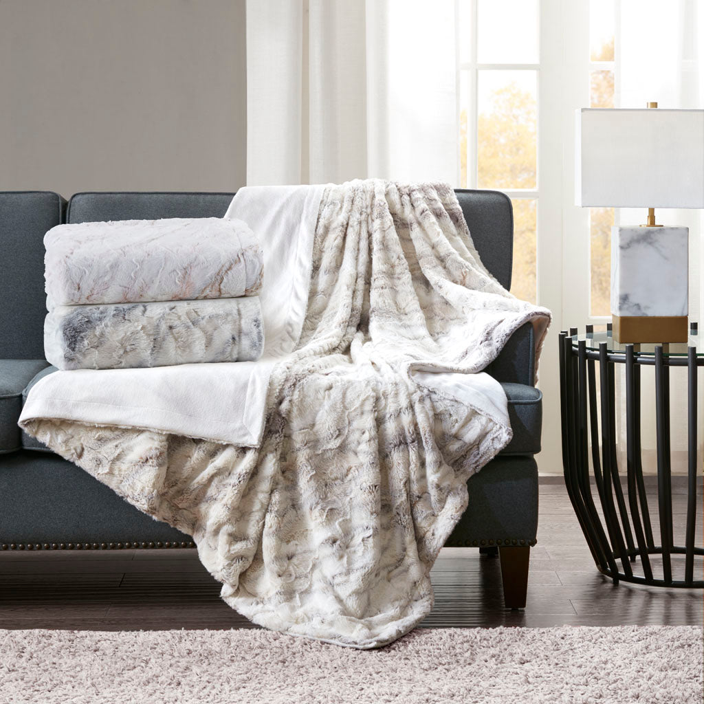 Madison Park Oversized Faux Fur Throw