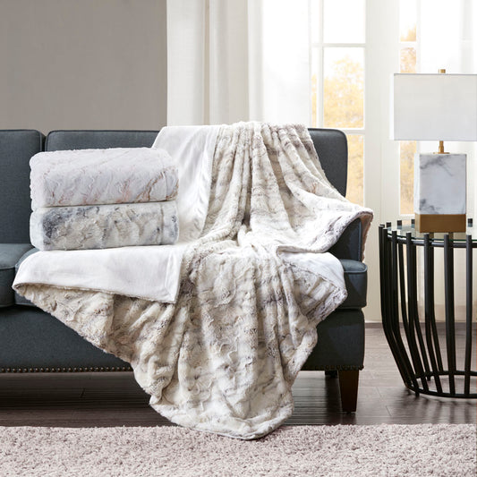 Madison Park Oversized Faux Fur Throw
