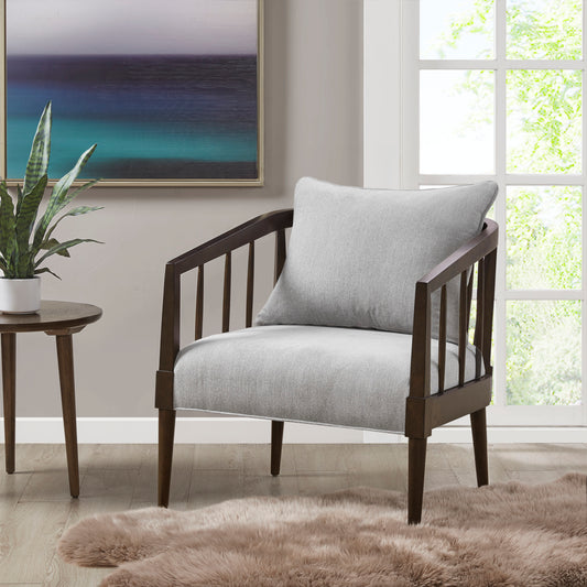 Madison Park Spindle Accent Armchair with Removable Back Pillow