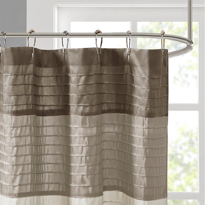 Madison Park Faux Silk Shower Curtain