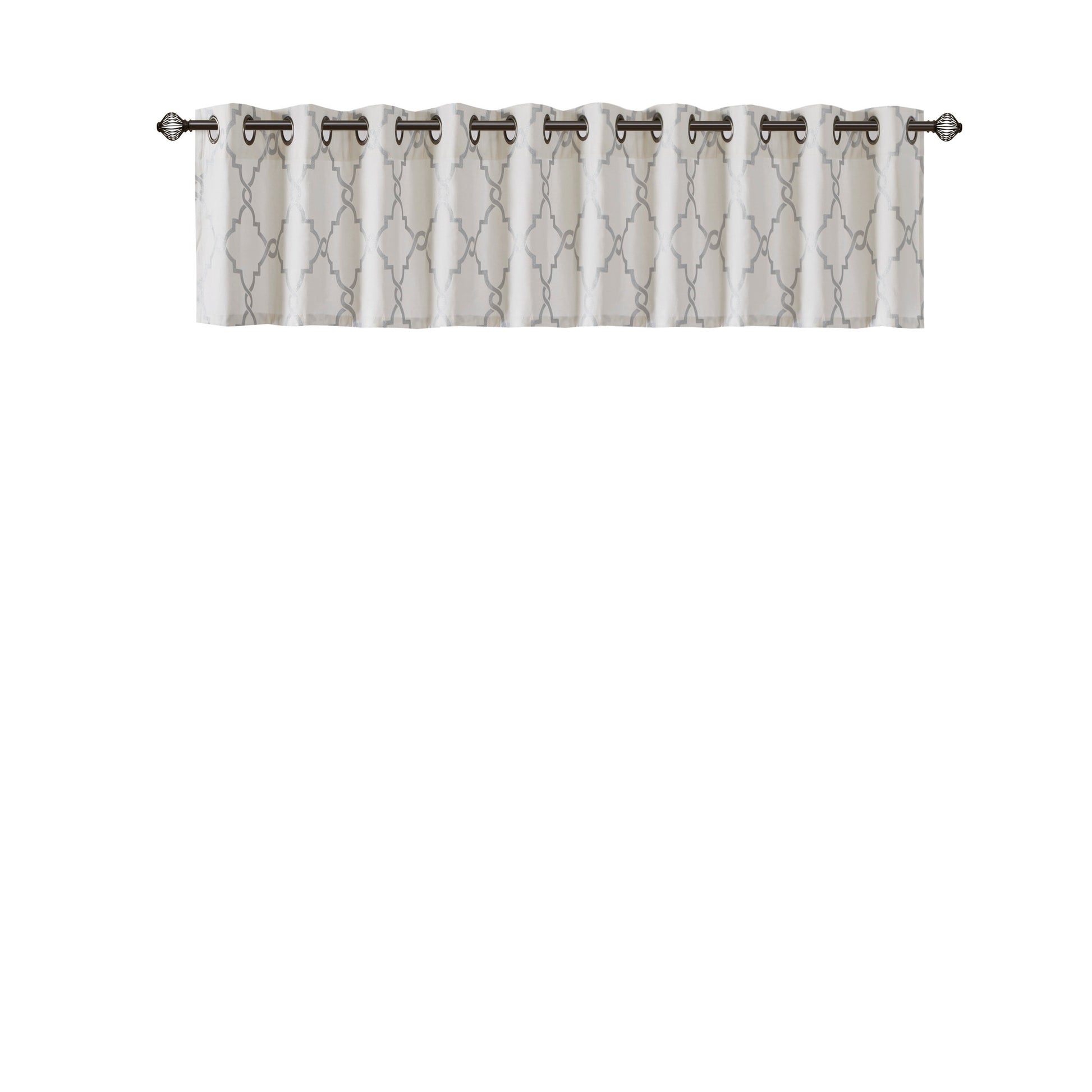 Madison Park Fretwork Print Grommet Top Window Valance