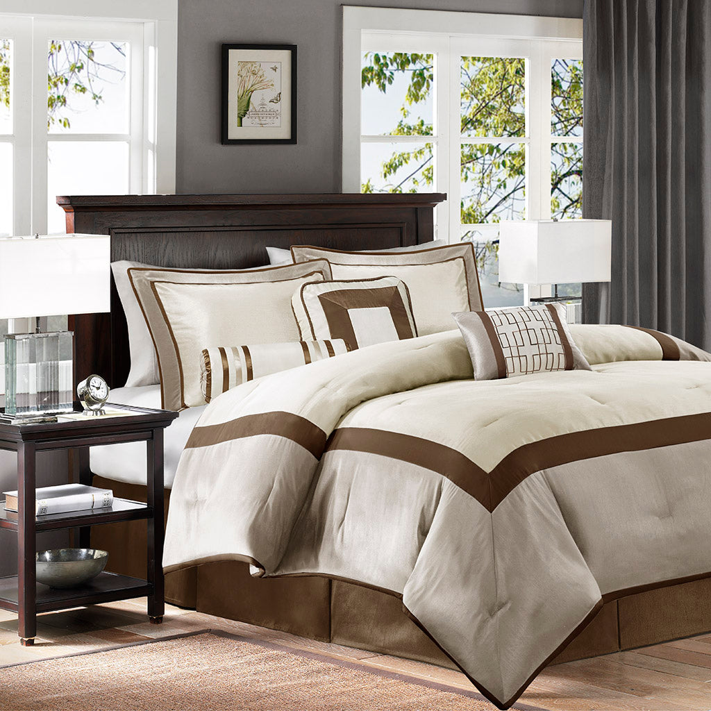 Madison Park - Genevieve 7 Piece Comforter Set - Fashion Bedding