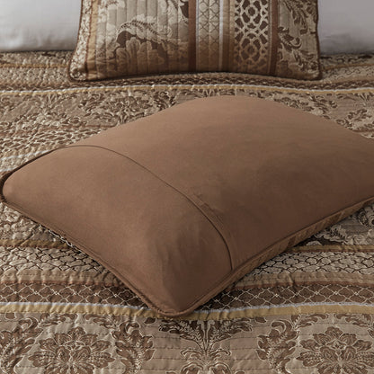 Madison Park 6 Piece Jacquard Quilt Set with Throw Pillows