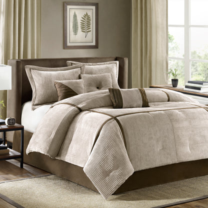 Madison Park 7 Piece Micro Corduroy Comforter Set