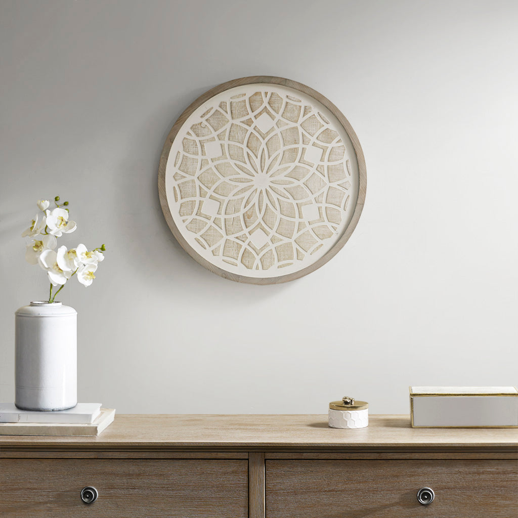 Madison Park Round Two-tone Medallion Wall Decor