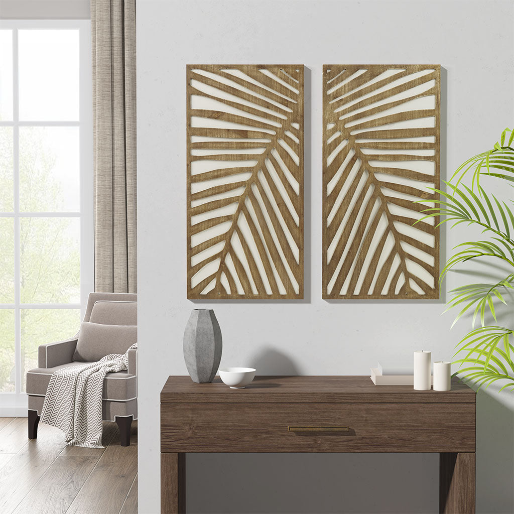 Madison Park Two-tone 2-piece Wood Panel Wall Decor Set