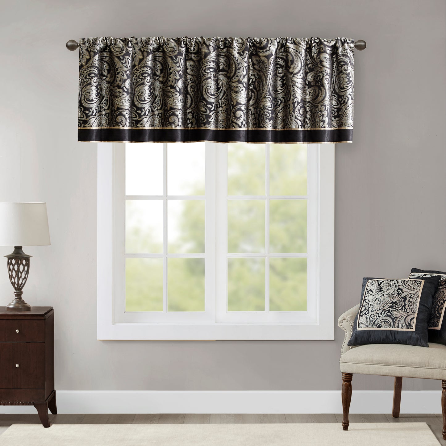 Madison Park Jacquard Window Valance
