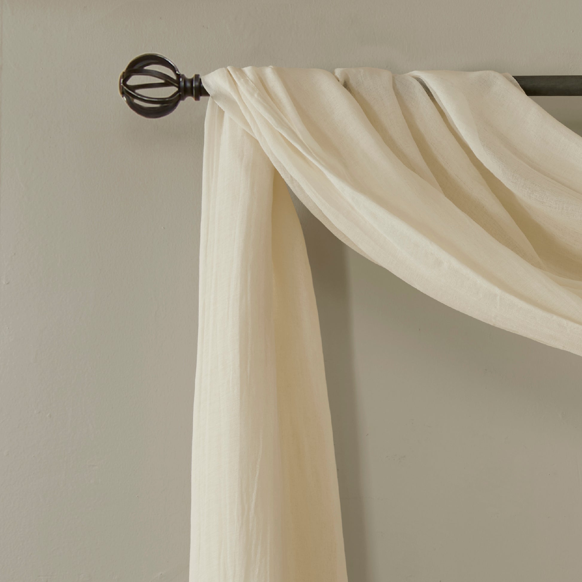 Madison Park Solid Crushed Scarf Sheer