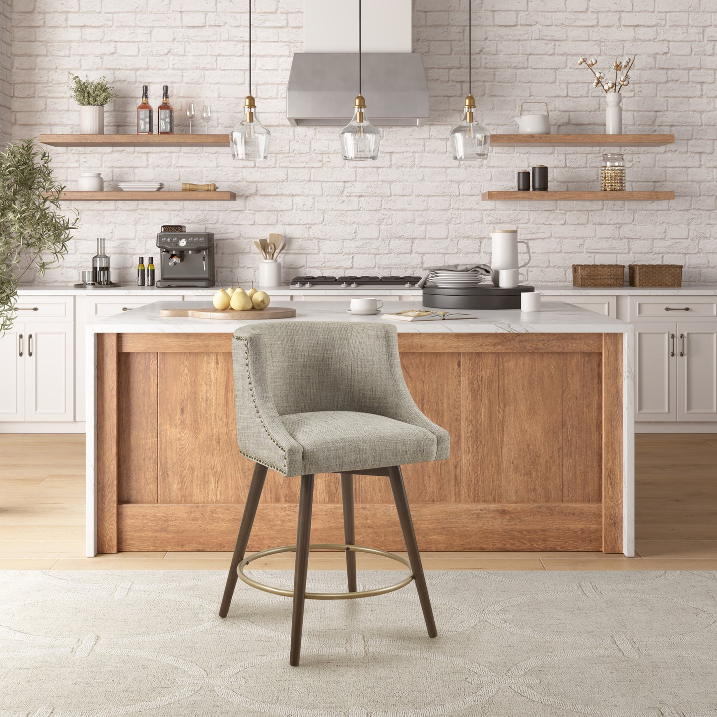 Madison Park Swivel Counter Stool