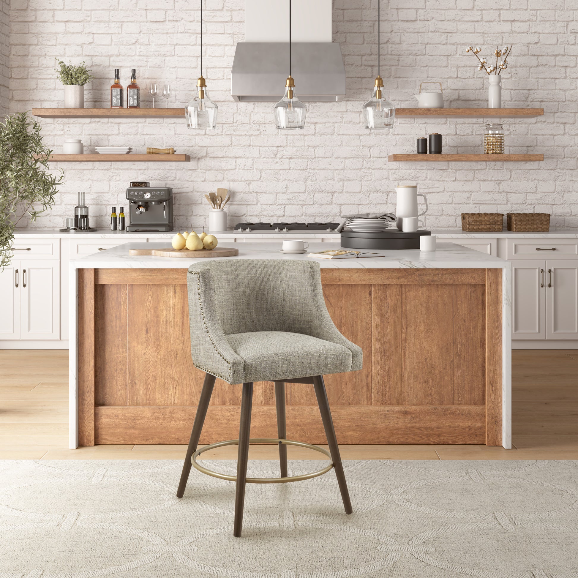 Madison Park Swivel Counter Stool