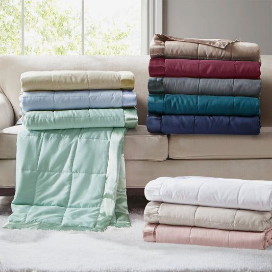 Madison Park Lightweight Down Alternative Blanket with Satin Trim