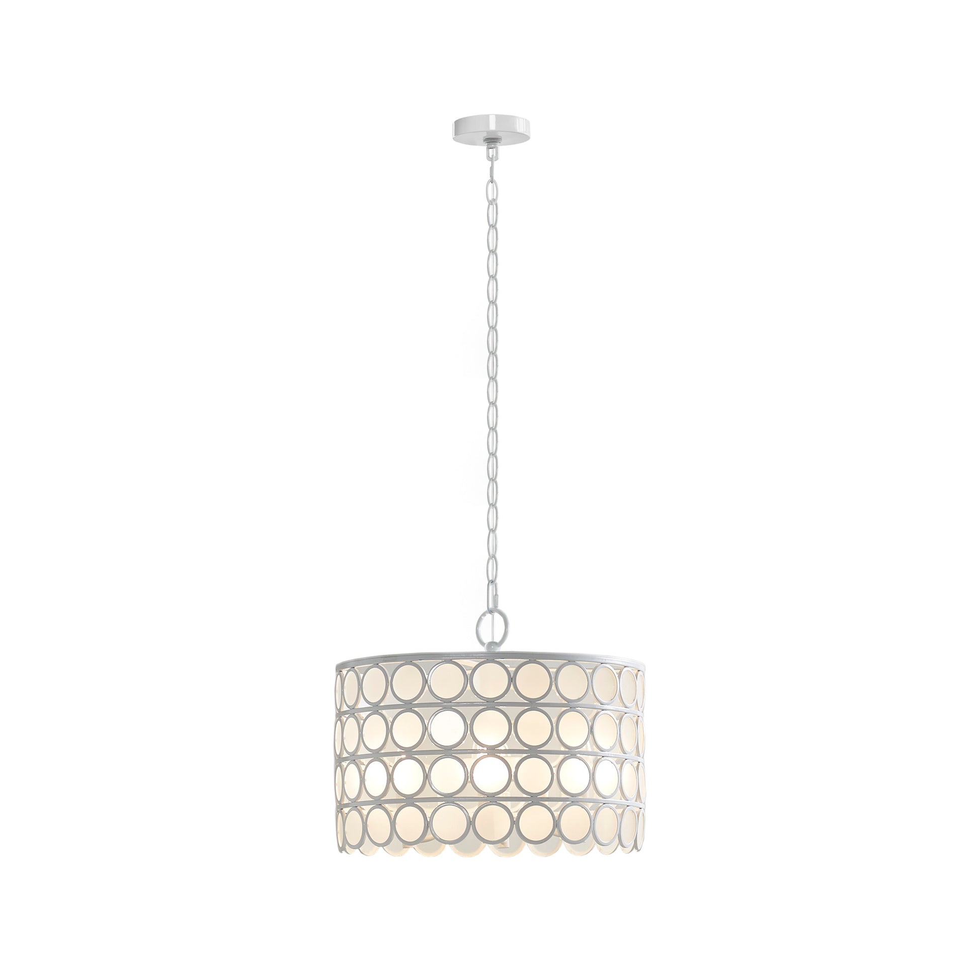 Hampton Hill 4-Light Glass Drum Shade Chandelier