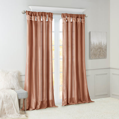 Madison Park Twist Tab Lined Window Curtain Panel