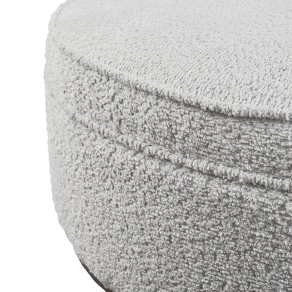 Madison Park Upholstered Round Cocktail Ottoman with Metal Base 34" Dia