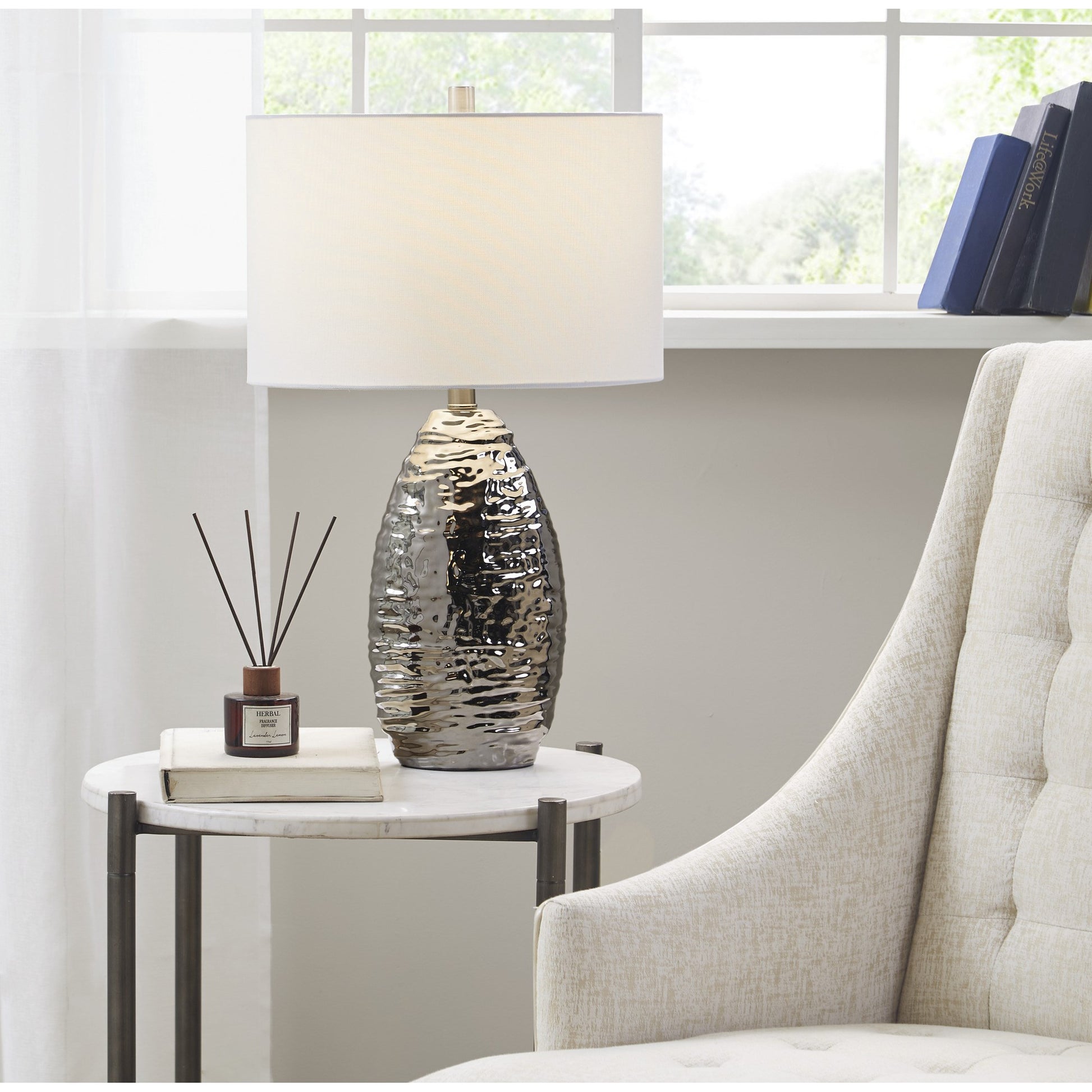 Hampton Hill Oval Textured Ceramic Table Lamp